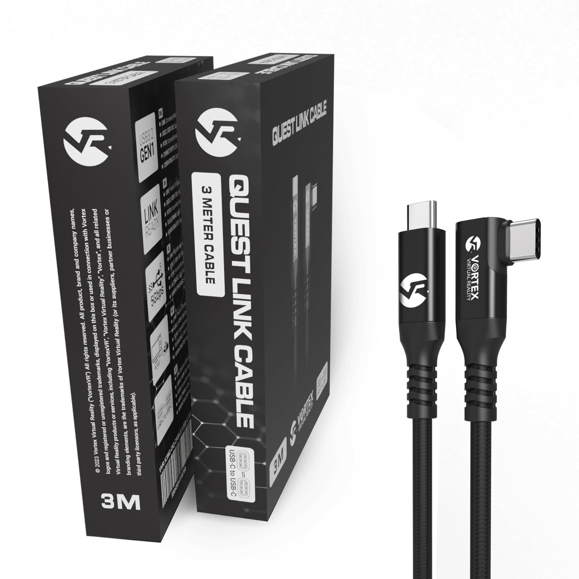 Ny 3 meter kabel fra VortexVR USB-C til USB-C Oculus Link Quest 2