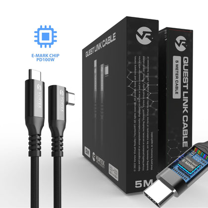 VortexVR-kabel 5 m 10 GBPS PD100W (fast charing) USB-C til META QUEST LINK / OCULUS LINK