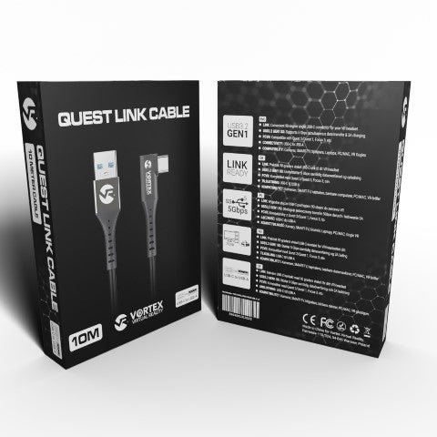 Oculus Link-kabel 10m | USB-A | for Oculus Quest 2 (eller Quest 1) | SteamVR | SideQuest